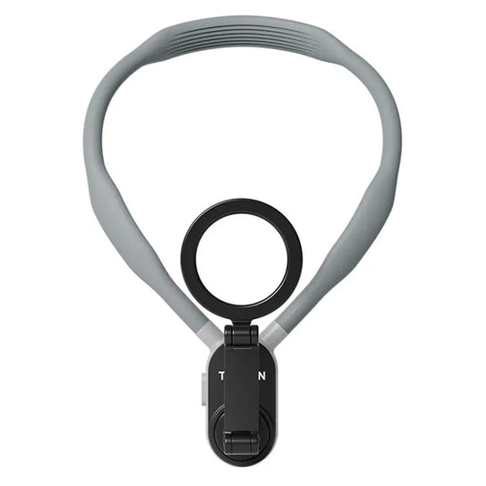 TELESIN Silicone Neck Mount Magnetic Selfie Stick Phone Neck Holder(Gray) by TELESIN