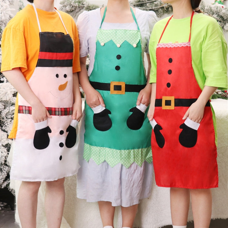 Christmas Cartoon Sleeveless Home Kitchen Apron Dust-proof and Anti-fouling Coveralls(Elderly) by bashfashion