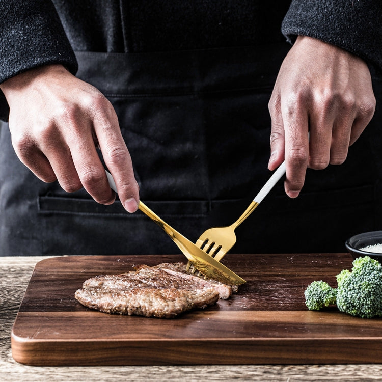 2pcs /Pack Stainless Steel Glossy Mirror Flatware Gift Set, Style: Spoon Chopsticks (Titanium) by bashfashion