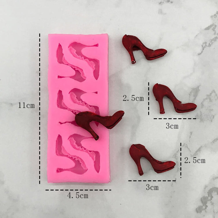 High Heels Sandals Silicone Mold 3D Chocolate Cake Glue Pendant Plaster Mold, Spec: Small by bashfashion