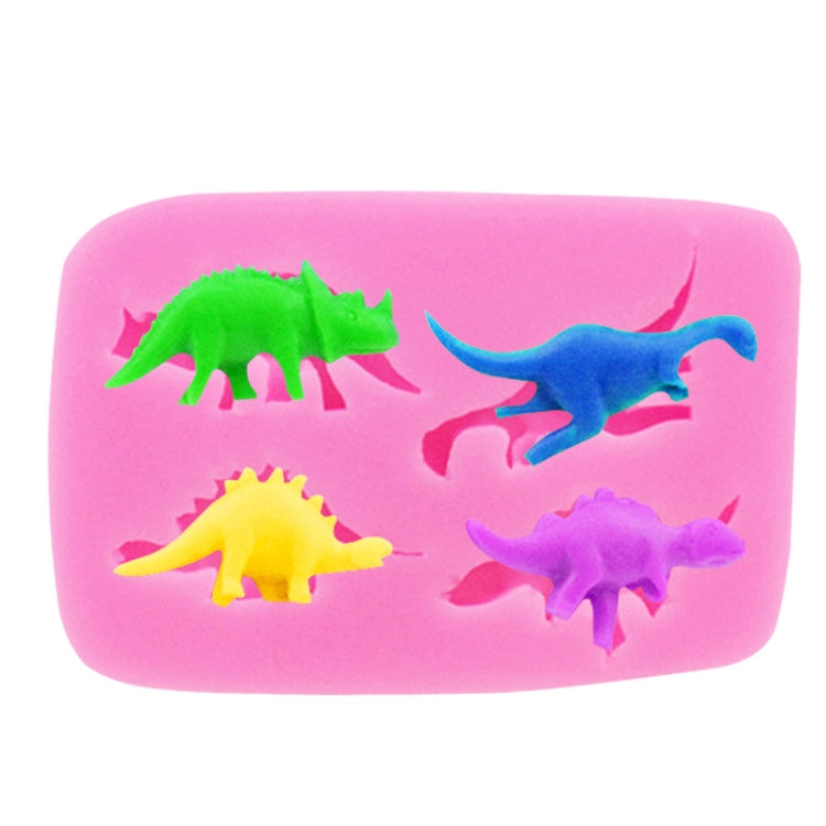 Dinosaur Silicone Mold Fondant Chocolate Cake Decoration Mold(Pink) by bashfashion