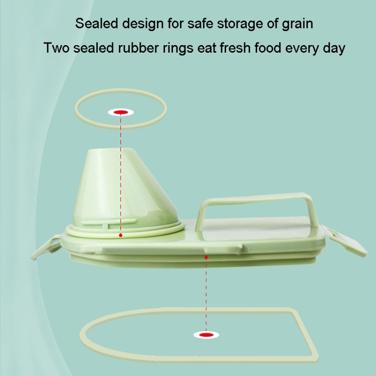 1.5L Pet Food Storage Bucket 4 Snap Dog Food Moisture Proof Sealed Storage Tank(Beige) by bashfashion