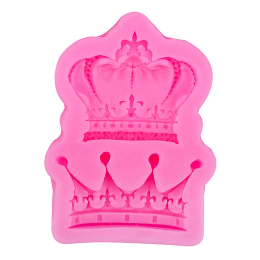 Crown Silicone Chocolate Fondant Baking Cake Mold Handmade Soft Pottery Glue Mold(Pink) by bashfashion