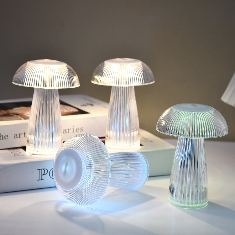 Mushroom Ambient Light Electronic Jellyfish Table Lamp Bedside Night Light 9.4 x 13.7cm(Warm White) by bashfashion