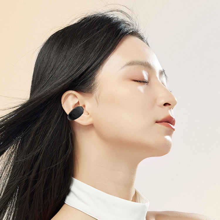 Clip-On Single Ear Bluetooth Earphone Wireless Earphone For Sports And Gaming, Packing: Box(Black) by bashfashion