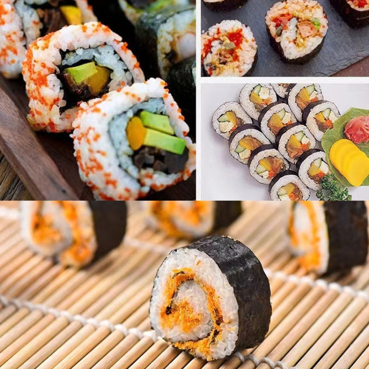 23 x 22cm Bamboo Sushi Roll Non Adhesive Sushi Curtain(White) by bashfashion