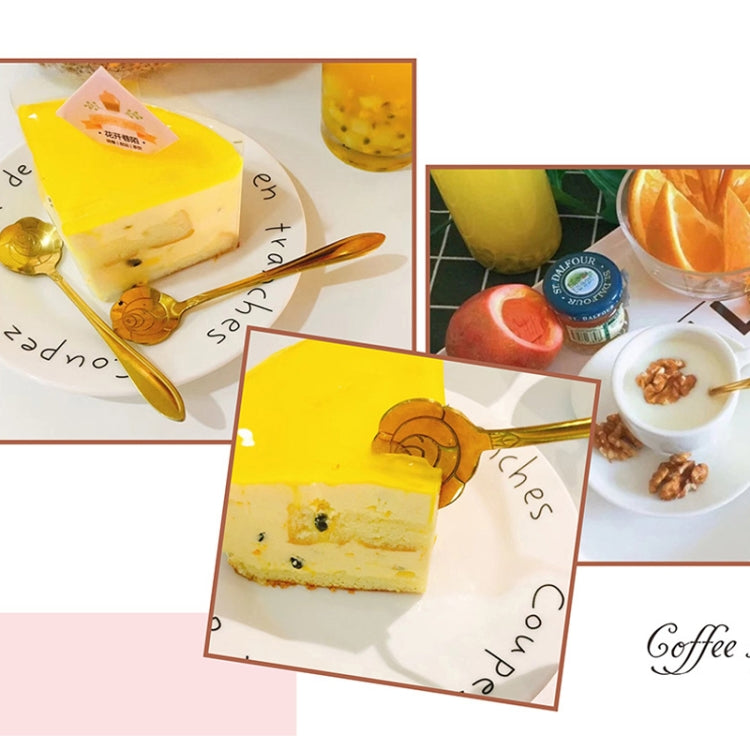 4pcs /Pack Stainless Steel Spoon And Fork Cutlery Set, Style: Leaf Spoon Fork (Red Box) by bashfashion