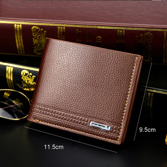 MenBense Men Wallet Casual Coin Purse Large Capacity Money Clip, Style: 555-8 (Dark Coffee) by MenBense