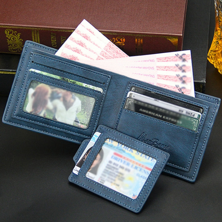 Menbense Men Short Wallet Casual Multi-Card Coin Purse(Black) by Menbense