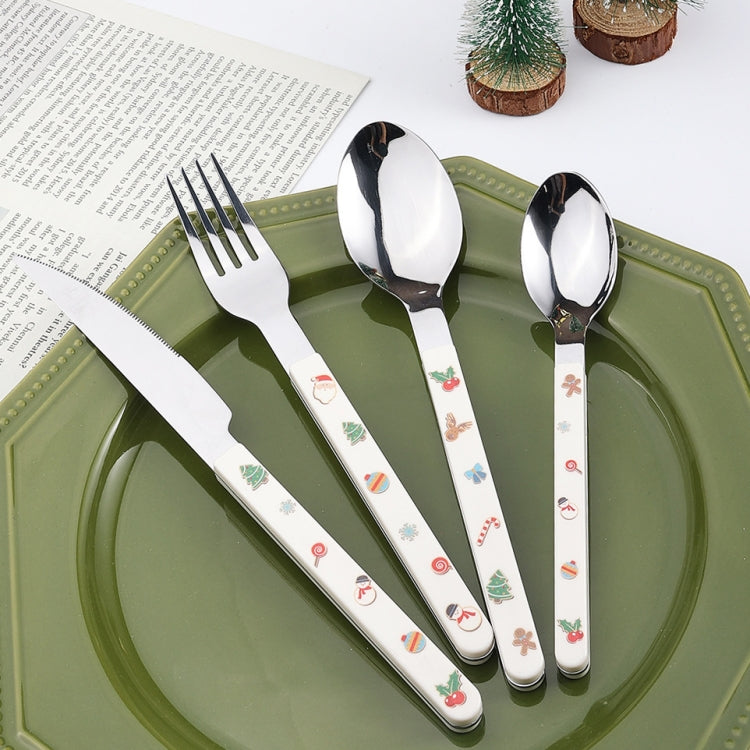 Christmas Cartoon Cutlery Cute Clip Handle Tableware, Style: Knife by bashfashion