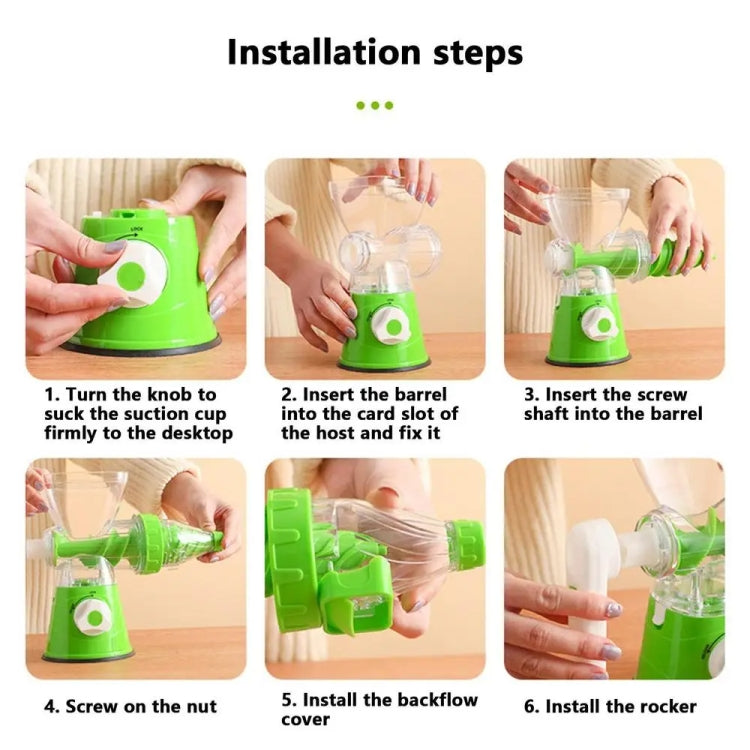 Hand Juicer Small Portable Food Processor Juice Vegetable Squeezer(Blue) by bashfashion