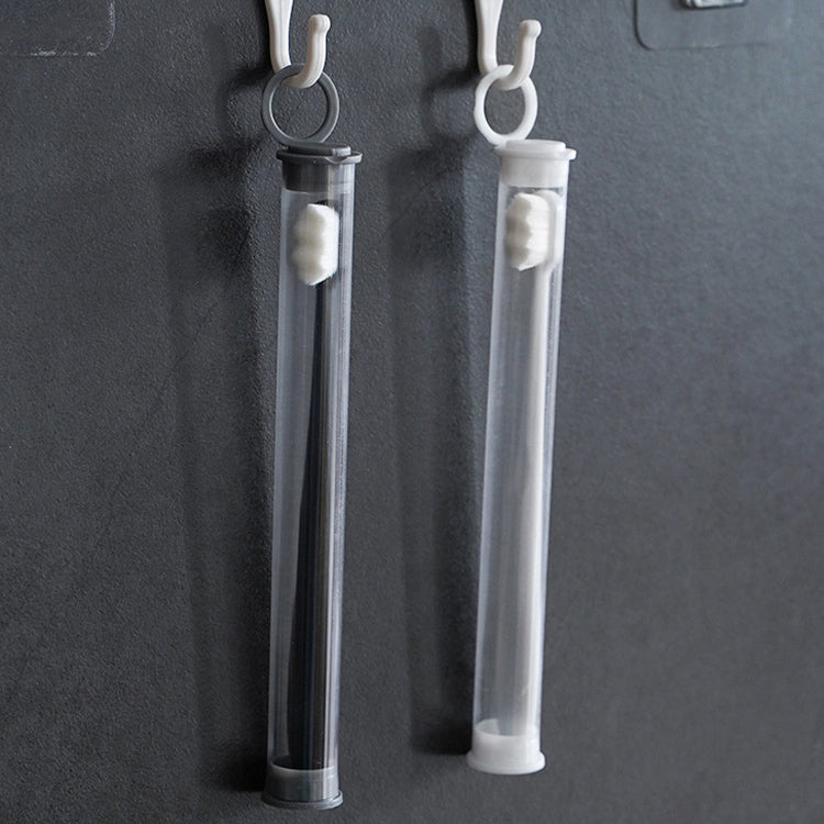 10pcs Nano Silk Soft Bristle Independent Packing Portable Couple Toothbrush, Spec: White Flat-head by bashfashion