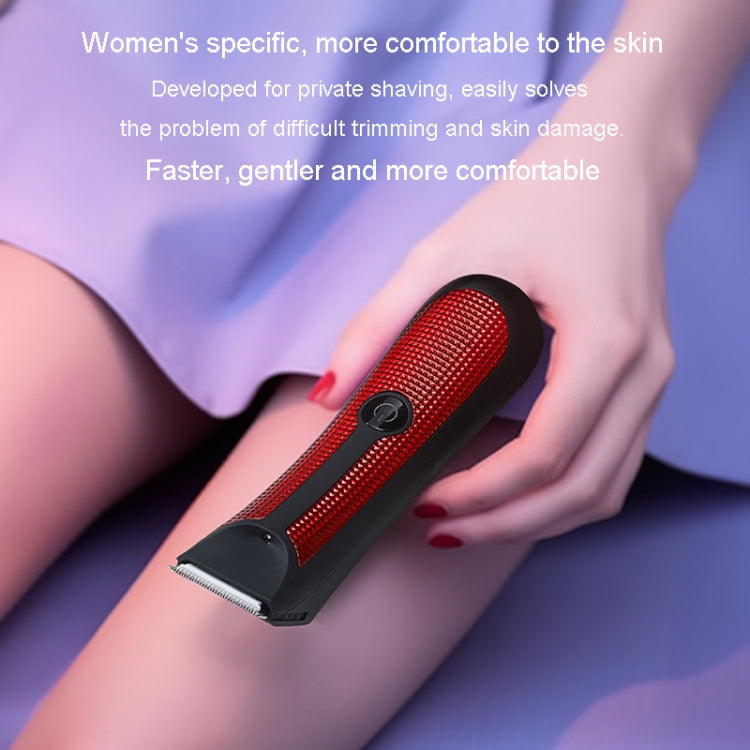 Women Electrical Hair Removal Instrument Shaving Knife Axillary Hair Shaver(Red) by bashfashion
