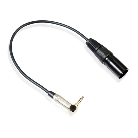 0.3m 90 Degree 3.5mm Stereo TRS Male to XLR 3Pin Male Audio Cable(Black) by bashfashion