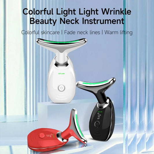 Electrical Neck Beauty Instrument Neck Massager Face Beauty Device, Style: Oval(White) by bashfashion