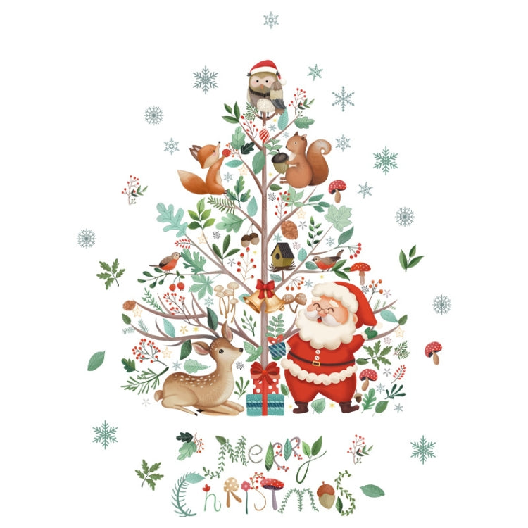 30x45cm Christmas Static Wall Stickers Glass Window Christmas Decoration Poster, Style: SDJ2317 by bashfashion