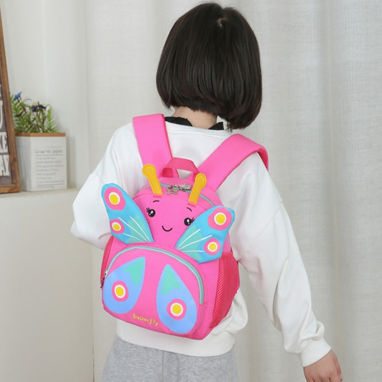 Children Schoolbag Shoulder Bag Girls Cute Cartoon Butterfly Backpack(Rose Red) by bashfashion