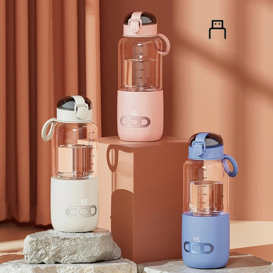 250ml Wireless Instant Water Warmer Electric Kettle for Baby Formula With 15000 mAh Battery Capacity(Pink) by bashfashion