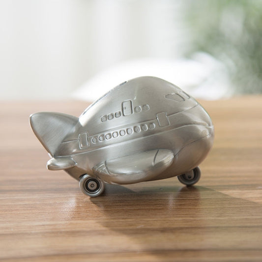 Zinc Alloy Coin Bank Metal Airplane Crafts Children Gifts by bashfashion
