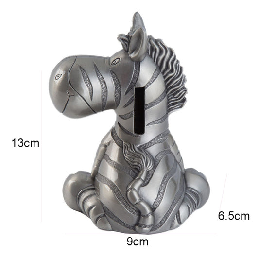 9 x 6.5 x 13 cm Cartoon Cute Horse Money Bank Metal Crafts Ornament Children Gift by bashfashion