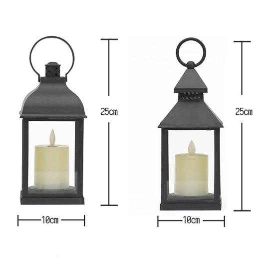 Retro LED Electronic Candle Wind Light Horse Light Party Home Decoration Ambient Lights, Style: Single Layer (Black) by bashfashion