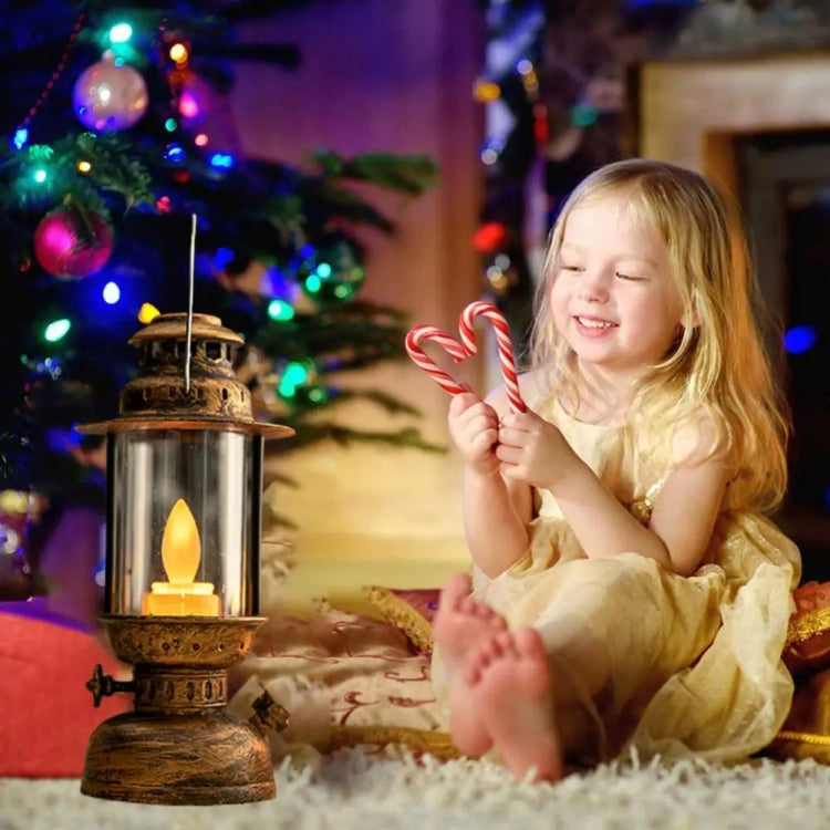 Retro LED Electronic Portable Lights Christmas Decoration Night Lights, Style: Candle (Black) by bashfashion