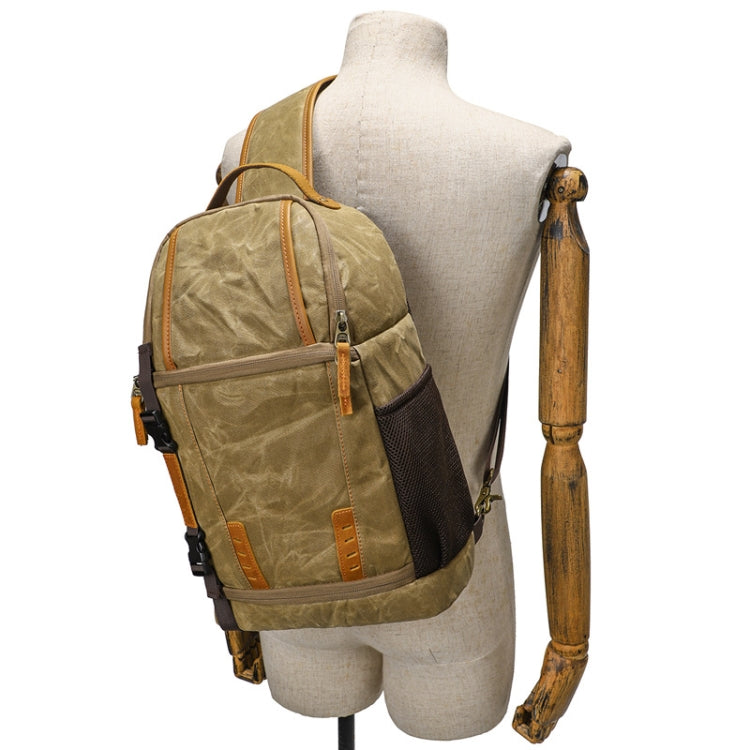 Outdoor Canvas Wear-resistant Waterproof Photography Shoulder Bag(Army Green) by bashfashion