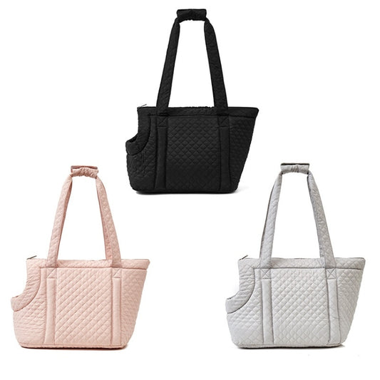 Pet Handbag Autumn And Winter Shoulder Cat Outing Bag, Color: Light Gray by bashfashion