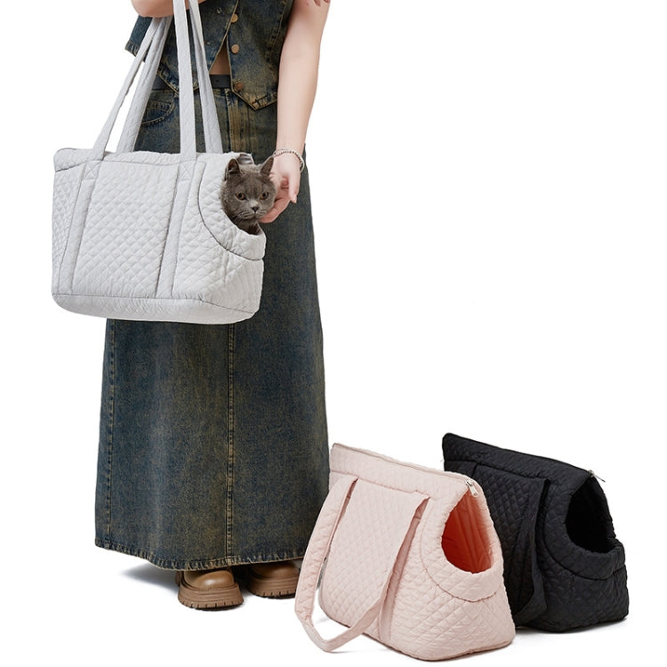 Pet Handbag Autumn And Winter Shoulder Cat Outing Bag, Color: Light Gray by bashfashion