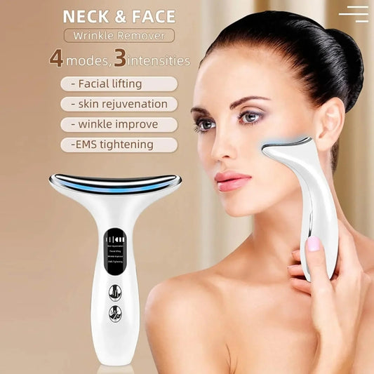 HY38 EMS Micro-Current Constant Temperature Neck Beauty Instrument Facial Introduction Device(Gradient) by bashfashion