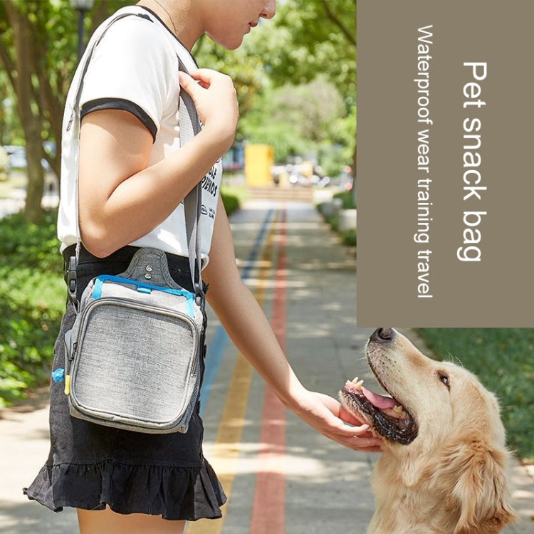 25x17x12cm Portable Pet Training Bag For Outings Dog Pet Snack Waist Bag(Light Gray) by bashfashion