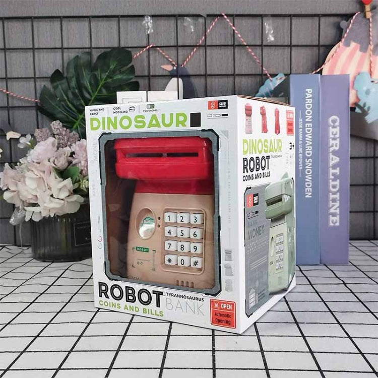 16.5 x 12 x 20.5cm Kids Cartoon Dinosaur Password Coin Bank Automatic Rolling Coin Bank Toys(Green) by bashfashion