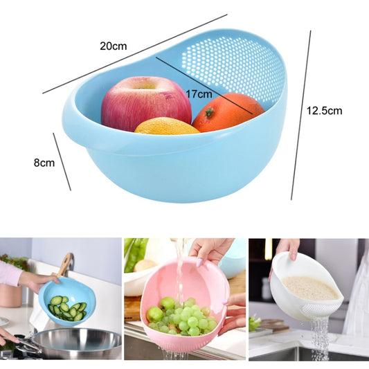 Kitchen Rice Sieve Multifunctional Draining Washing Basket(Pink) by bashfashion