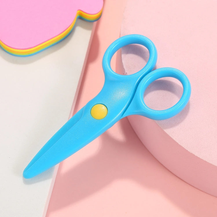 4pcs Mini Cute Safety Plastic Scissors Children Handmade Paper Cutting Tools(Yellow) by bashfashion