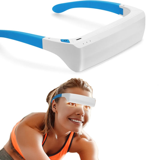 SAD Light Therapy Glasses Wearable UV-Free Blue & White LED Light Therapy Lamp English Version by bashfashion