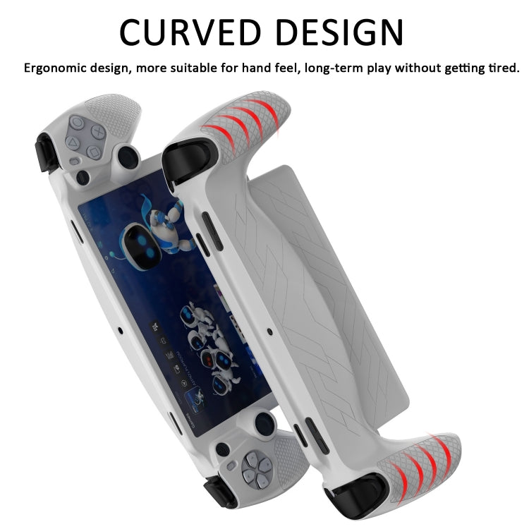 For Sony PS Portal Game Console Silicone Protective Cover Oil Spray All-Inclusive Protective Case(White) by bashfashion