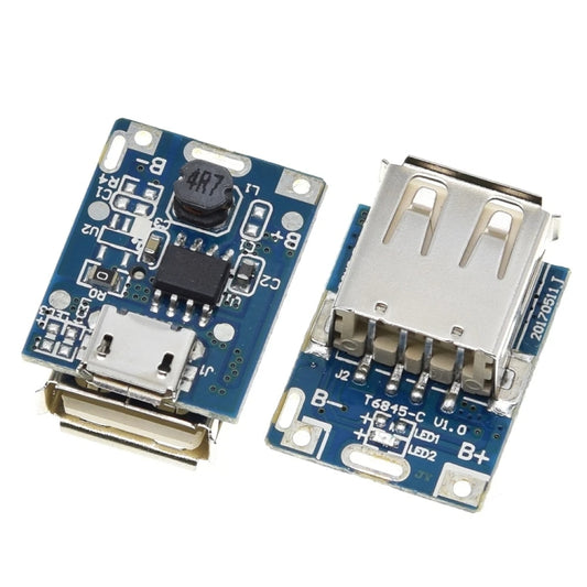 4pcs 5V Boost Converter Step-Up Power Module Lithium Battery Charging Protection Board LED Display For DIY Charger 134N3P, Interface: Micro USB by bashfashion