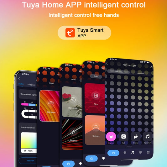 8pcs+4 Corners WiFi 12V RGBIC Splicing Wall Light Intelligent Remote Control Indoor Decorative Ambient Lights(US Plug) by bashfashion