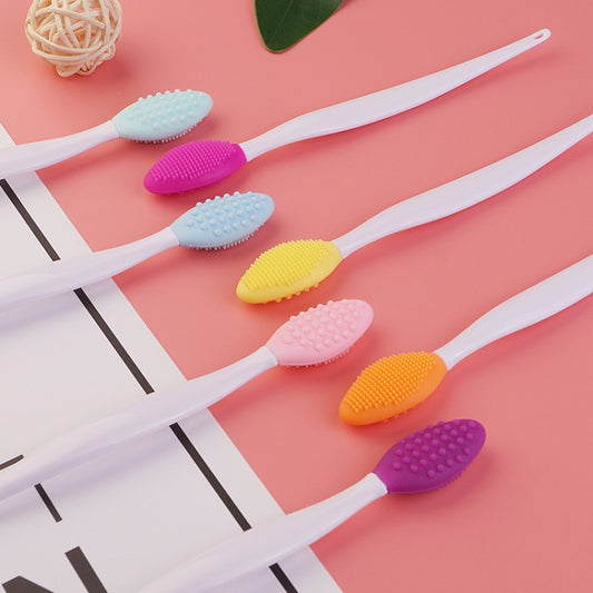Silicone Cleaning Brush Beauty Tool Double Side Nose To Clean Blackhead Removers(Color Random Delivery) by bashfashion
