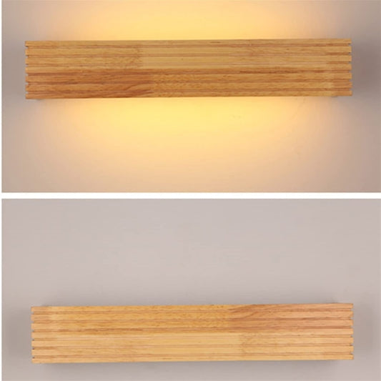 45cm LED Solid Wood Wall Lamp Bedroom Bedside Lamp Corridor Wall Lamp(White Light) by bashfashion