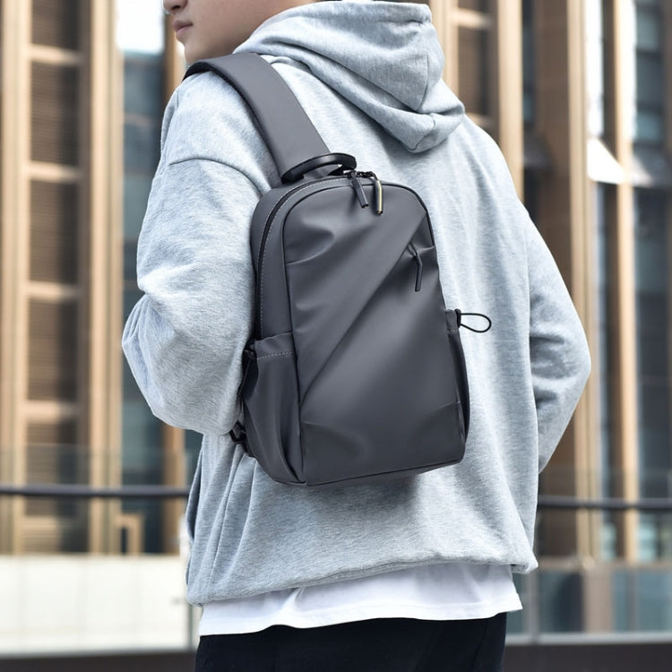 WEIXIER 2122 Casual Single-Shoulder Crossbody Chest Bag Large Capacity Waterproof Motorcycle Bag(Gray) by WEIXIER