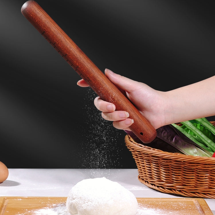 30x3.6cm Home Wooden Rolling Pin Nonstick Red Sandalwood Rolling Stick by bashfashion