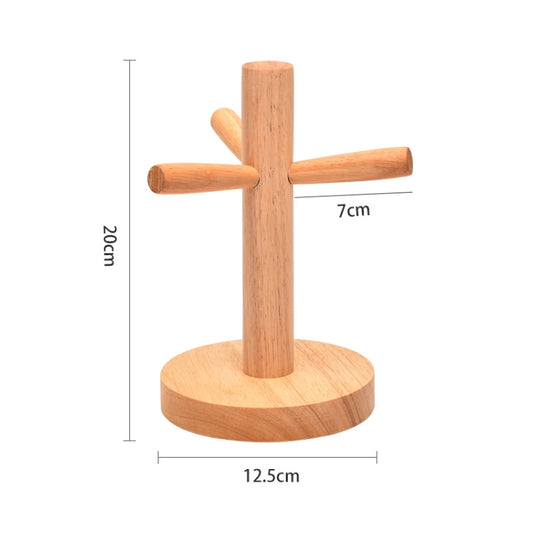 Small Rubber Wood Drawing Cup Frame Home Coffee Tea Cup Frame Drain Storage Shelf by bashfashion