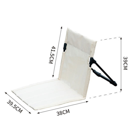 Outdoor Camping Lightweight Comfortable Folding Chair Camping Park Leisure Beach Portable Single Cushion Chair(Black) by bashfashion