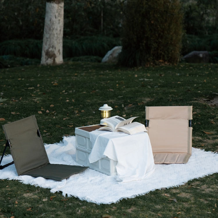 Outdoor Camping Lightweight Comfortable Folding Chair Camping Park Leisure Beach Portable Single Cushion Chair(Black) by bashfashion