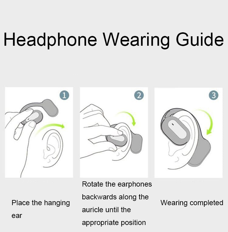 D6 OWS Ear-mounted ENC Noise Reduction Wireless Bluetooth 5.2 Earphones, Color: White without Accessories by bashfashion