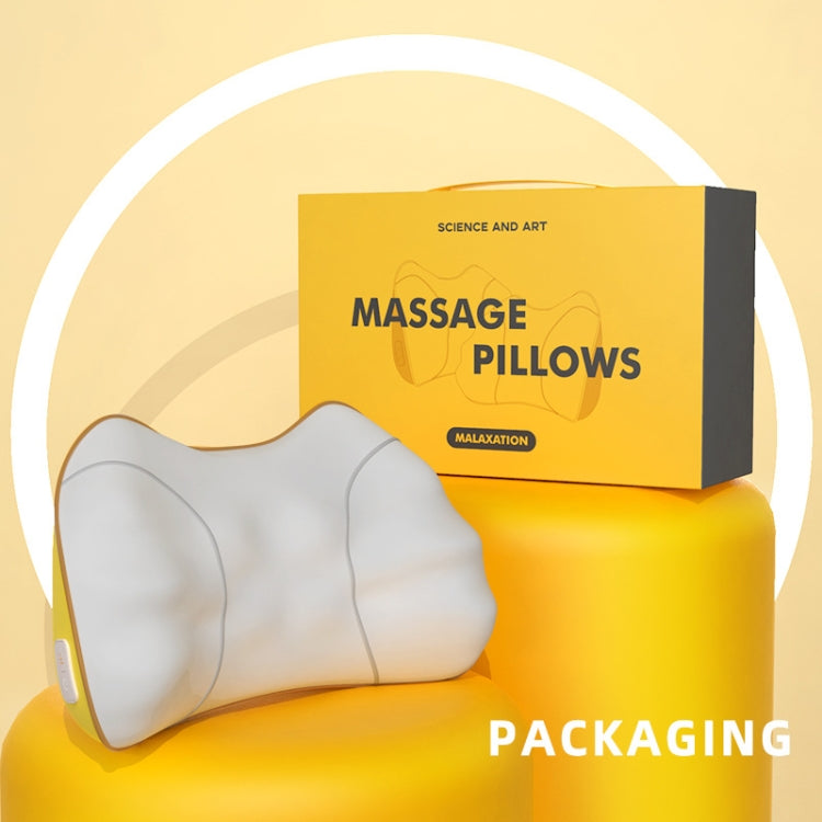 Waist And Back Massager Lumbar Vertebra Car Neck Massage Pillow, Specification: Charging Model Yellow by bashfashion