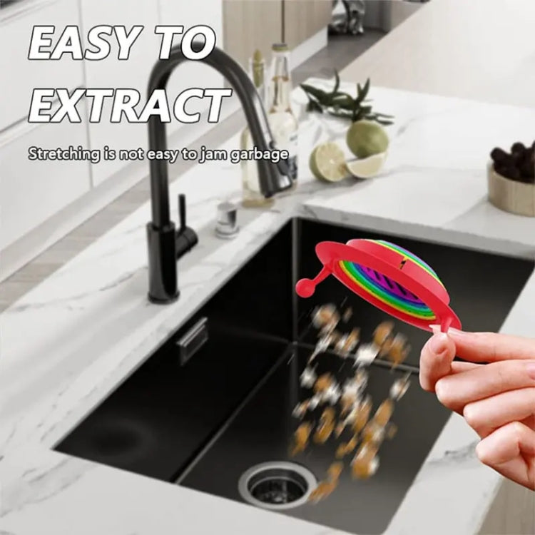 Retractable Rainbow Monster Universal Floor Drain Kitchen Sink Strainer(110x118mm) by bashfashion