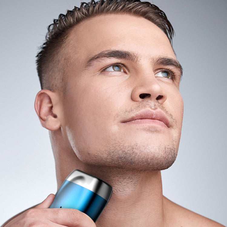 Double-head Mini Magnetic Shaver Portable Men Electric Shaver(Royal Blue) by bashfashion