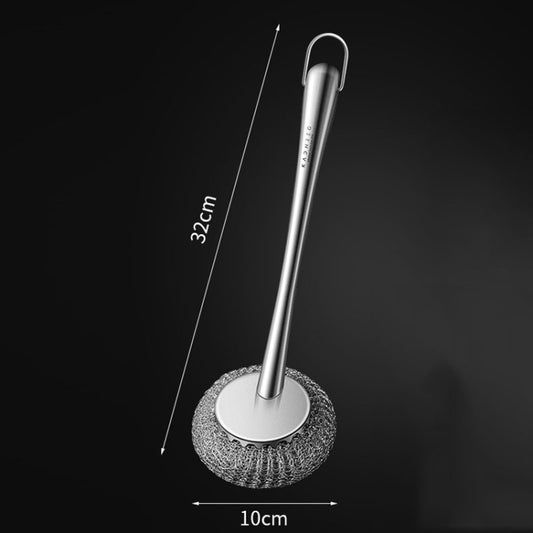 Kacheeg 304 Stainless Steel Pot Brush Kitchen Cleaning And Dishwashing Tools, Style: Long by Kacheeg